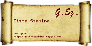 Gitta Szabina névjegykártya