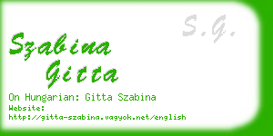 szabina gitta business card
